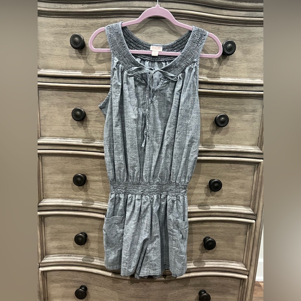 Mossimo Supply Co. Charcoal Sleeveless Shorts Romper